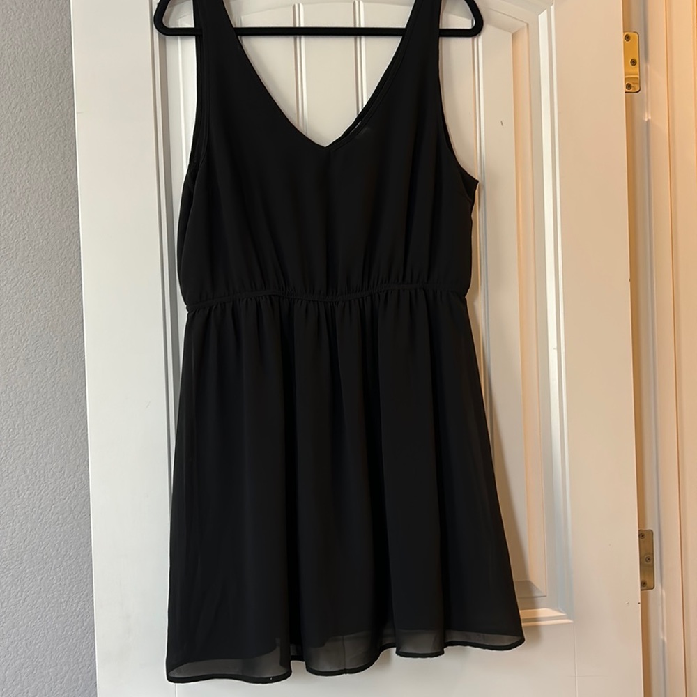 Woman’s black dress